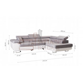 „Wild Corner“ sofos komplektas + fotelis + pufas