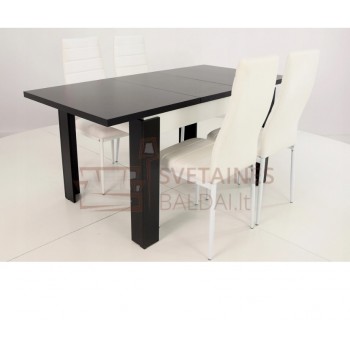 Šiuolaikiškas virtuvės stalas ir 4 kėdės